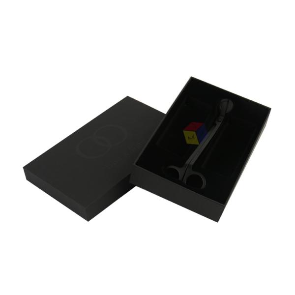 Custom Logo Black Rigid Paper Cardboard Packaging Lid and Base Gift Boxes Custom Orders