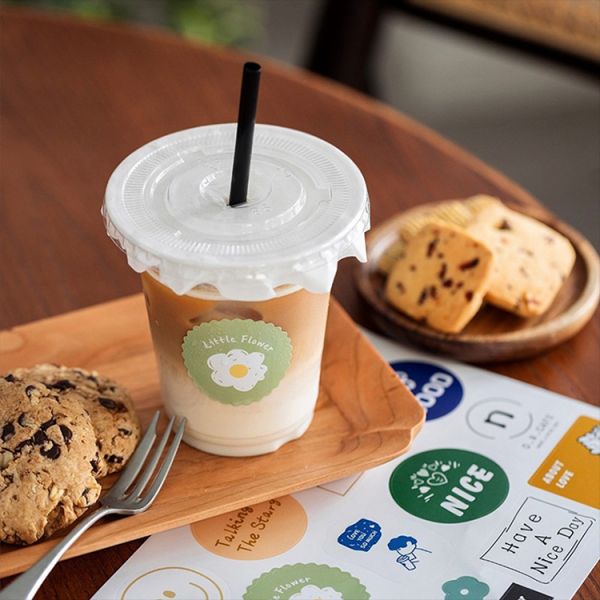 Eco Friendly Plastic Cup Lids 90mm 93mm 95mm 98mm For Coffee Juice Tea