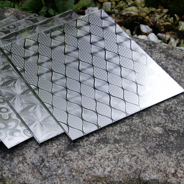 Grade 410 Embossed Stainless Steel Sheet Slit Edge 1.2mm ODM Pattern