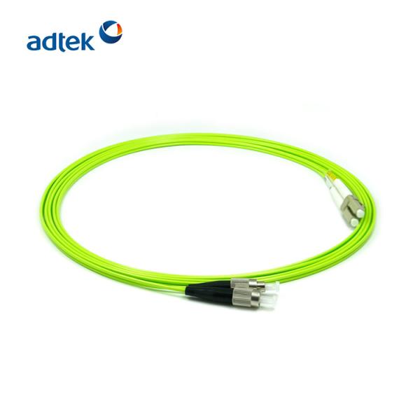 LC/UPC-FC/UPC Duplex 2.0mm OM5 3M PVC/LSZH Lemon Green Patch Cord