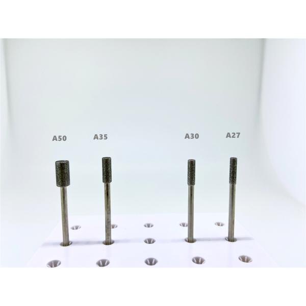 Dental Lab Metal Grinding Stones Plated 2.35mm HP Shank Diamond Coated Burs