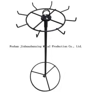 Quality 550mm Height 100mm Width Rotating Display Rack With Hooks for sale