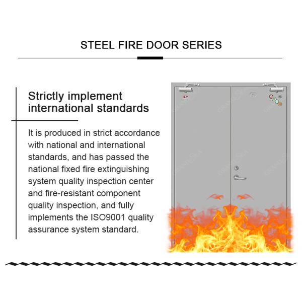 High Quality Steel Hospital Fire Rated Door Commercial Building Fire Rated Door Industrial Fire Proof Doors