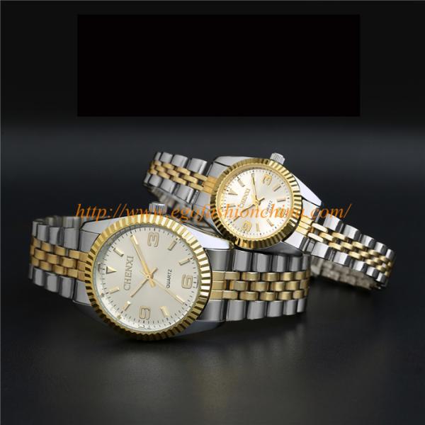 004C Dress Watches Woman Stainless Steel Watch Fashion Quartz Watches Man Couple Watch New