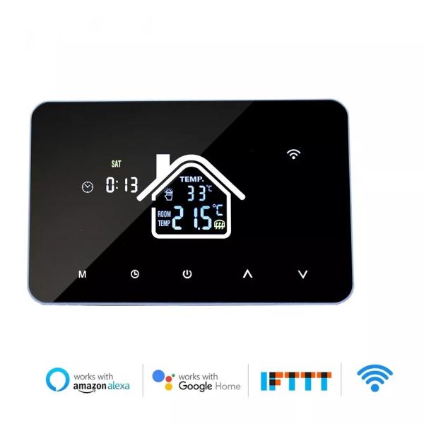 Google Alexa Wifi Smart Thermostat Touch Panel Wireless For Electric Floor Heating