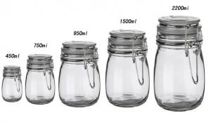 Quality 200ml to 2800ml Lead-free thickening glass sealing glass jar storage tank for food package for sale