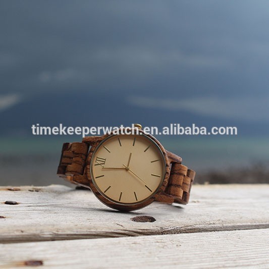 wood watch band ,zebra wood wristwatches oem .