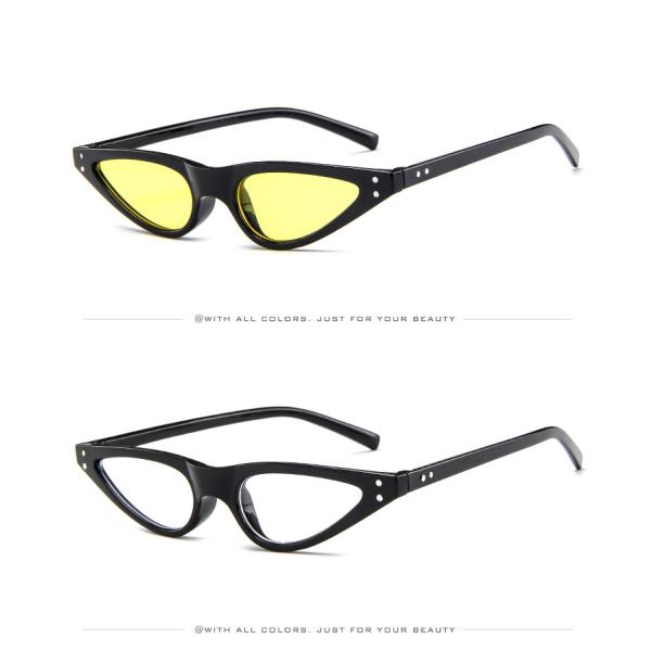 Retro Small Petals Drips Design Small Cat Eye Sunglasses Designer Sunnies Fun Glasses