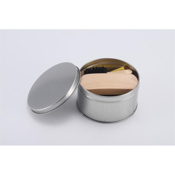 Shoe Shine Kit For North American Buyers Tinplate Cans Box Portable SHOE POLISH Shoe Horn Shoe Brush OEM