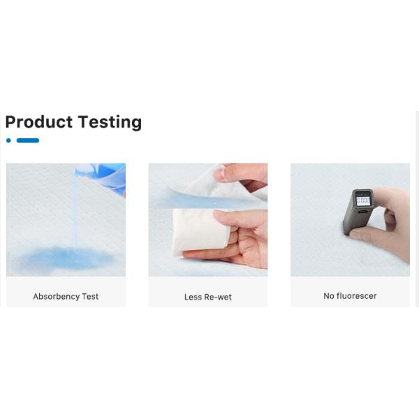 60x90 White Printed Disposable Medical Absorbent Underpad for Adult Bed 6Ply Core Layer