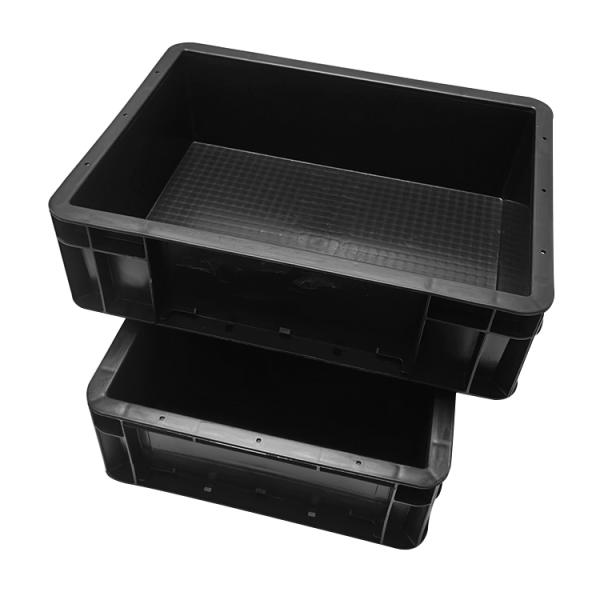 ESD Conductive Plastic Boxes Black Antistatic Corrugated Tote Box