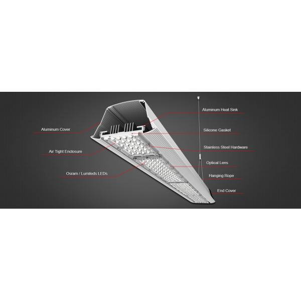 100W Industrial Lighting Indoor Warehouse Linear High Bay With Motion Sensor