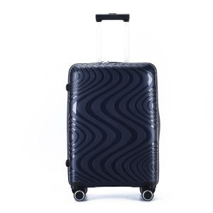 Dark Blue MUTE Wheel ODM PP Trolley Luggage