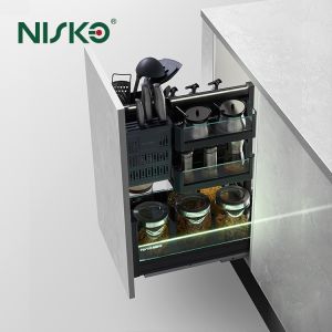 Buy cheap Multipurpose Drawer Basket Pull-out Kitchen Seasoning Bottle Spice Rack from wholesalers