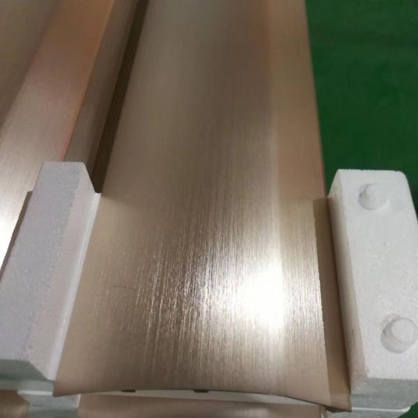 Brushed Anodized Rose Pink Color Aluminum Extrusion Profiles For Air Conditioner Panel
