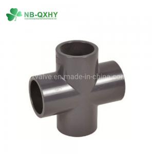 China Low-Maintenance DIN 4 Way Cross Equal Tee PVC Fittings for Water Supply System on sale