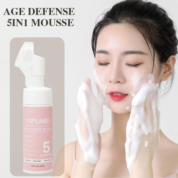 Private Label 5 in 1 Gentle Foaming Facial Cleanser Mousse Exfoliating Oil Control Makeup Remove Cleansing Mousse