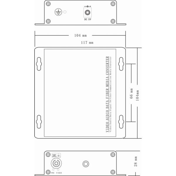 fiber optic stereo audio to 3.5mm converter for 1 ch 3.5mm broadcast stereo audio over fiber extenders to 10~120KM