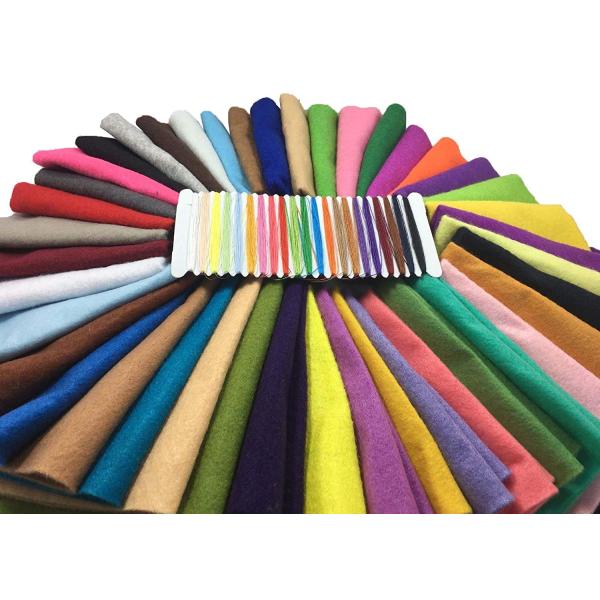 Color Non Woven Polyester Felt Fabric Roll 10 - 200gsm