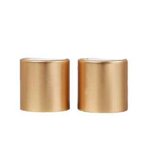 Delicate Cosmetic Bottle Caps Matt Gold Aluminum Disc Top Cap