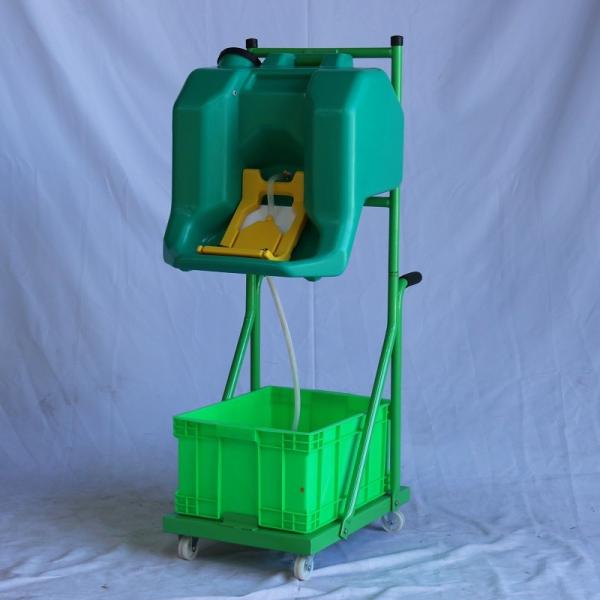 16gallon Green Trolley eyewash station emergency 60L ABS eyewash station movable Gravity Fed Eyewasher similar to HAWS
