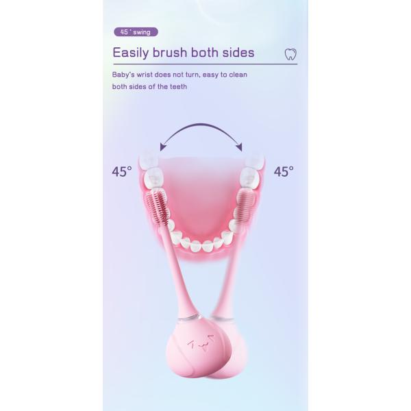 Factory OEM Rechargeable Electric Toothbrush For Children Aged 3-15 With Circular Silicone