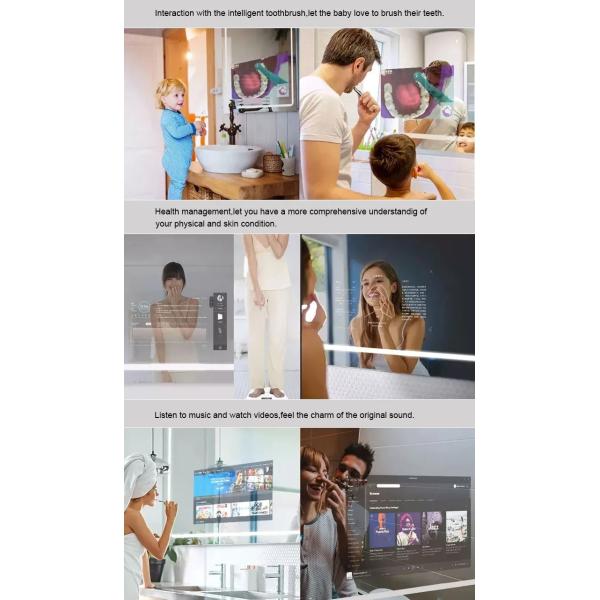 OEM Wall Touch Screen Smart Mirror Interactive Ultra Thin With TV