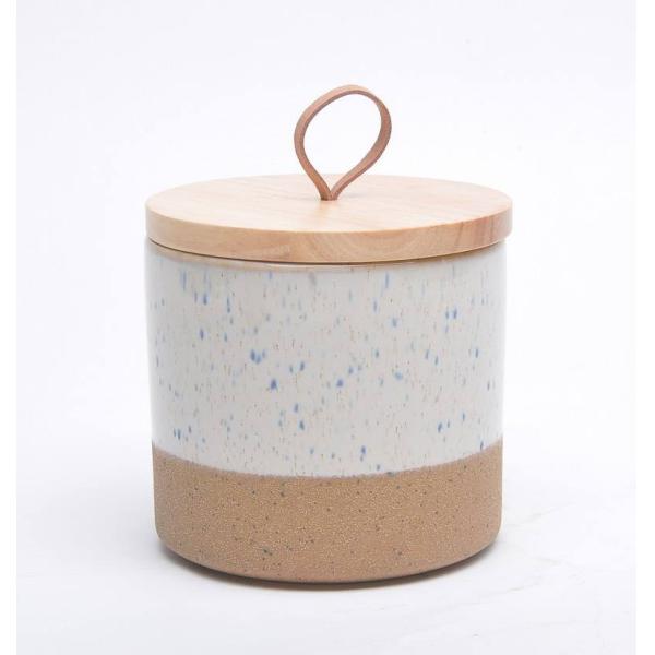 Cylinder Shape Candle Containers Ceramic Straight Side Fancy Type Colorful