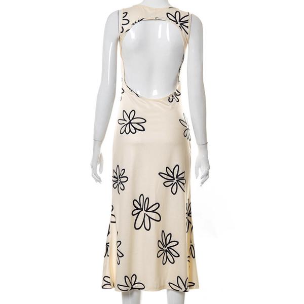 Sleeveless Open Back Summer Maxi Dress