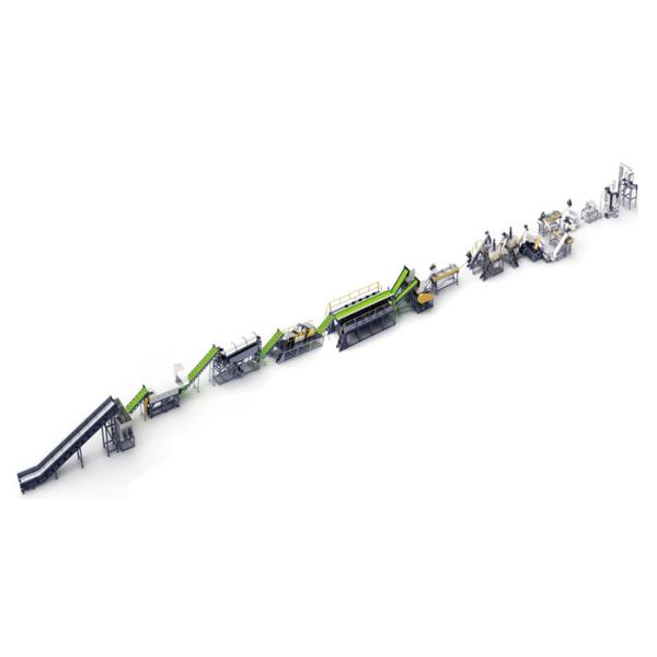 ISO Pet Flakes Making Machine Lines , 1500KG/H Pet Bottle Recycling Machine