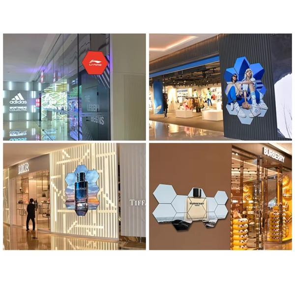 Hexagonal LED display Double Sided led display logo LED Display Hexagonal Led Screen