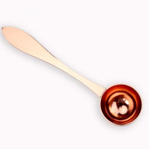 China Rose Gold 304 Stainless Steel Coffee Tablespoon Mirror Polished 15ml Measuring Scoop on sale