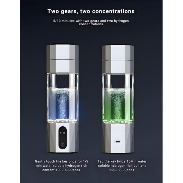 6000 Ppb Molecular Hydrogen Water Bottle Hydrogen Drink Bottle 7w