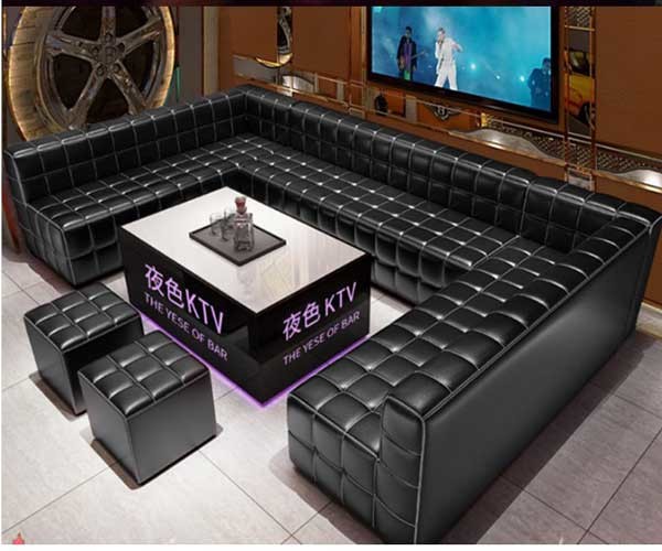 Night Club Long Bench Pu Leather Vip Strip Booth Seating KTV Bar Furniture
