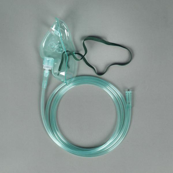 Latex Free O2 Face Mask Breathing Through Oxygen Mask Disposable Catheter 1.8m