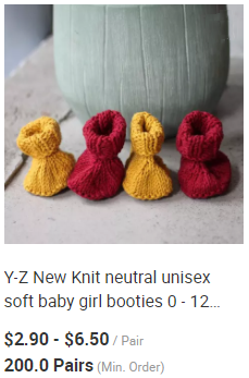 Y-Z Custom Design Unisex Baby Booties Breathable Cotton Knitted Soft Shoes with Pom Pom Cute Newborn Booties Pack of 200 Pairs