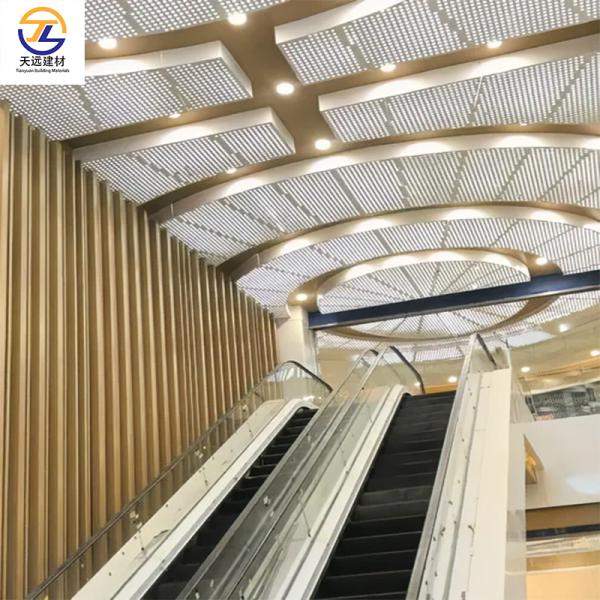 Indoor decoration fireproof and soundproof powder coated aluminum alloy ceiling