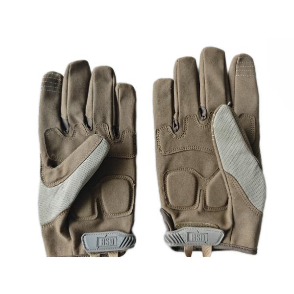 Tactical Brown Combat Gloves Durable Leather Reinforced Knuckle Protection