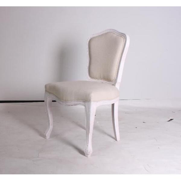 French style wedding chair wood frame event chair with linen fabric rental wooden carved chair