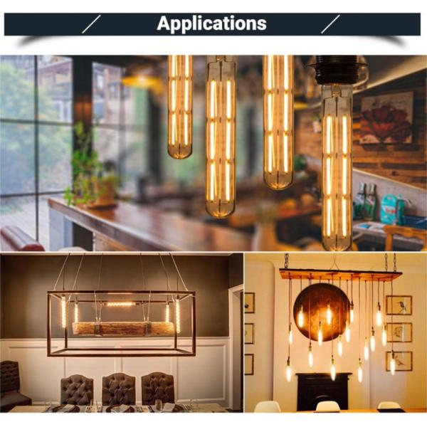 T30 Tubular Edison Bulb LED Spiral Filament Bulb 2700K 4W