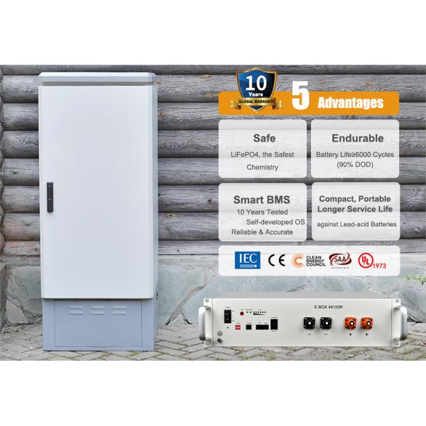 LiFePO4 Rack Mounted Battery Energy Storage System 5KWh 10KWh With BMS for Home Commecial Industry Factory