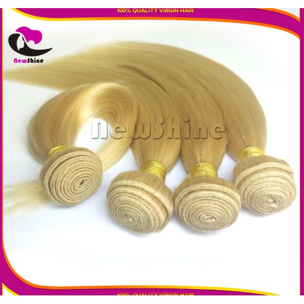 Unprocessed 100% Original Russian Hair Full Cuticle Can Be Dyed 10" to 30" 613# Blonde