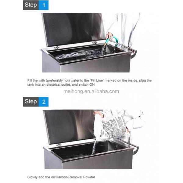 Ultrasonic Heated Soak Tank Stainless Steel Soak Tank Cleaner For Oven Tray