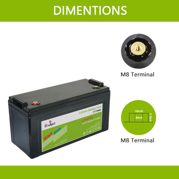 Lithium Replacement Lead Acid Battery 12v 120ah Lifepo4 Battery For Home Rv System