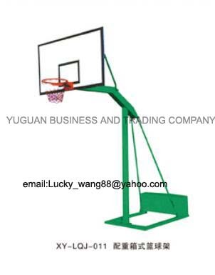 Buried square tube basketball stand -outdoor training type YGBS-006XY