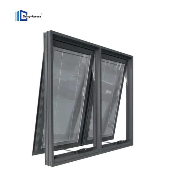 Energy Saving Burglar Proof Awning Window/ Swing Top Hung 36 X 48 Price Aluminum Soundproof Casement Awing Windows