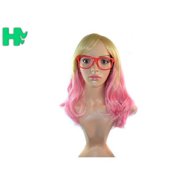 24 Inch Party Cute Blonde Cosplay Wig / Synthetic Human Hair Wigs for Women