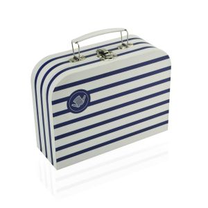 Quality Stripe Pattern Paper Suitcase Gift Box For Children Clothes for sale