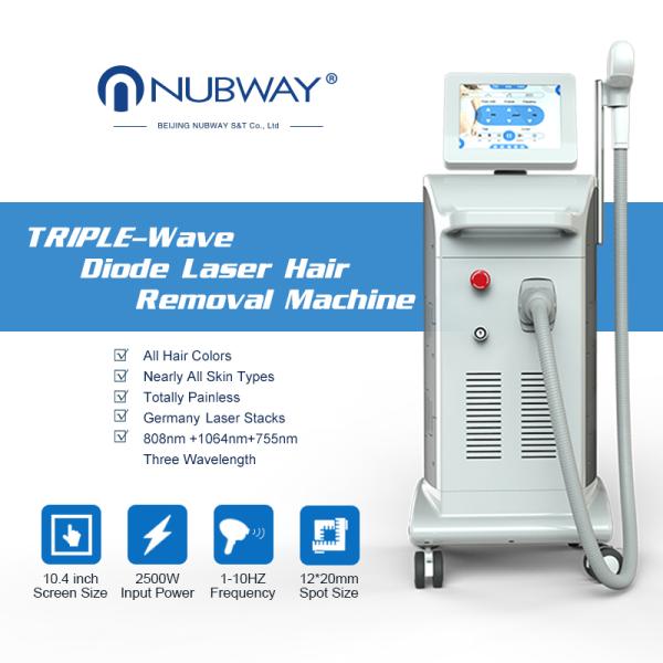 CE FDA approved hot sell most effective 3 wavelength diode laser hair removal machine