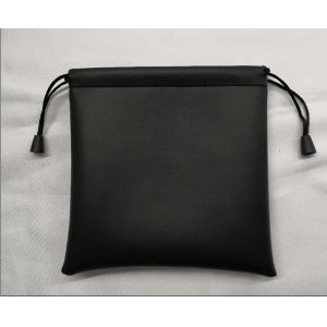 Manufacturers Supply Black PU Drawstring Bag, Environmentally Friendly Headphone
